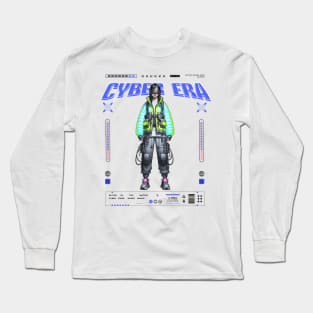 cyberpunk girl metaverse technology Long Sleeve T-Shirt